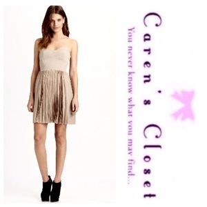 BCBG MaxAzriaTaupe Strapless Bustier Mini Dress